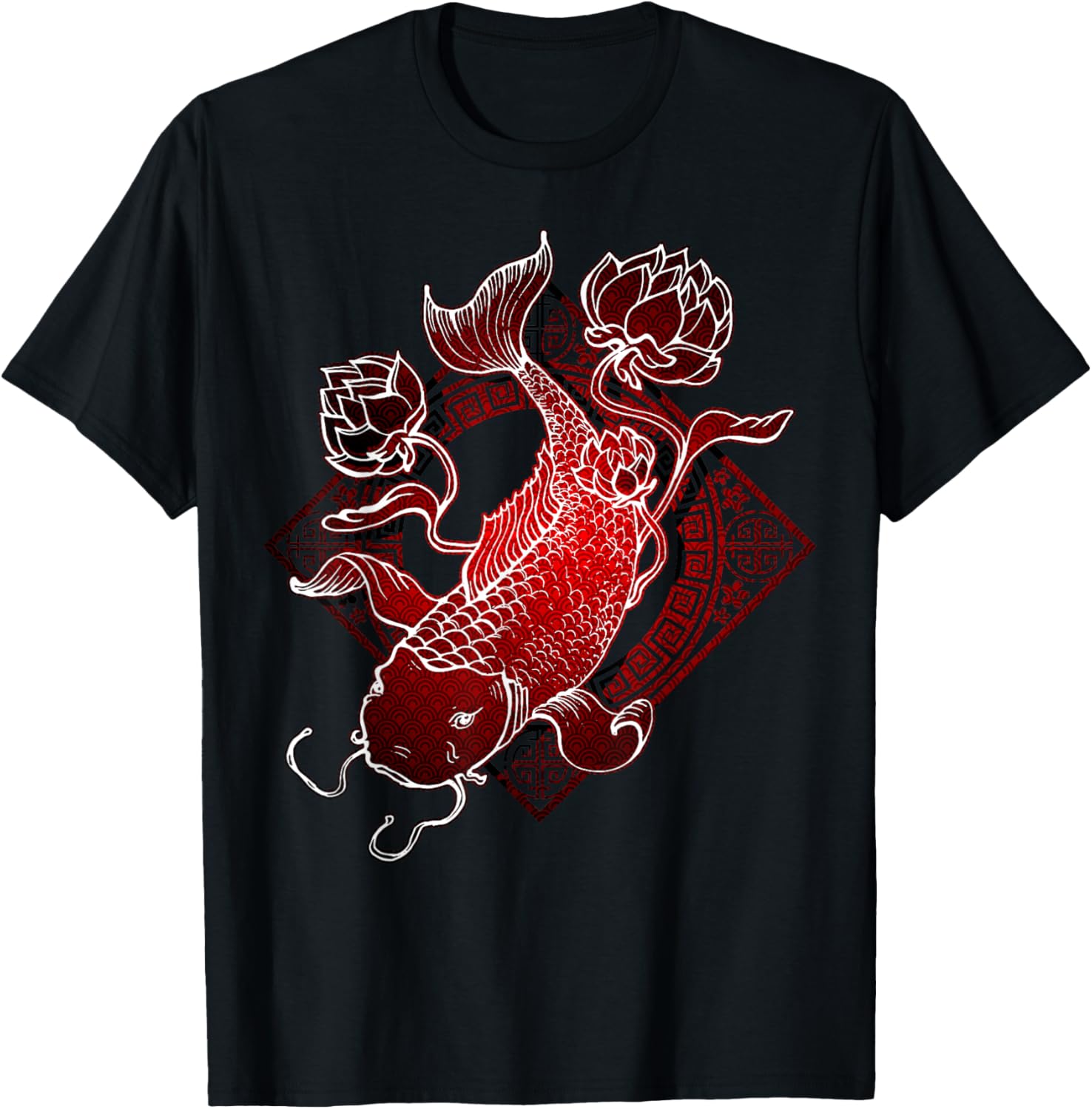Koi Fish Graphic Design Japanese Red Koi Funny Gift T-Shirt Unisex T-Shirt XL
