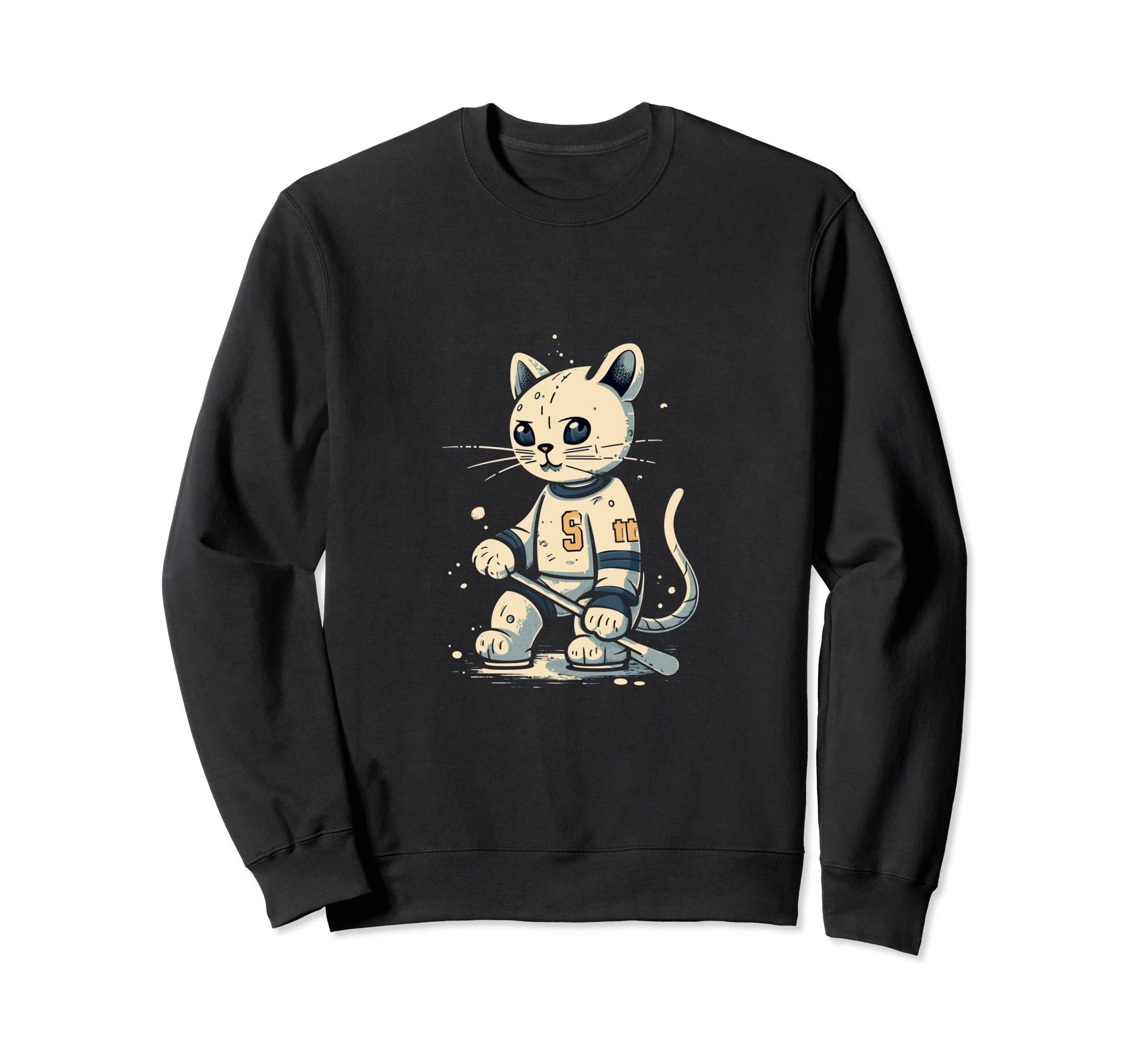 Cat playing ice hockey, player, coach, team sports, cat lover, trainer