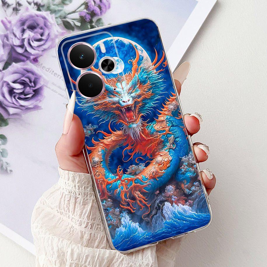 For Realme 14 5G Case Realme 14T Cover RMX5078 RMX5075 Shockproof Silicone Soft TPU Flower Bumper For Realme14 14 T Phone Shells
