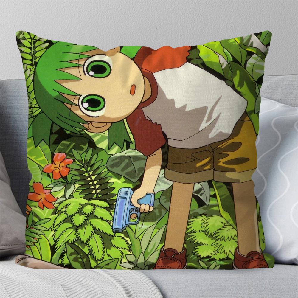 Bilibili Yotsubato Anime Kuddfodral Fyrkantig Kudde Sovrum Soffa Fritid Komfortkudde Bil Vardagsrum Heminredning 40X40