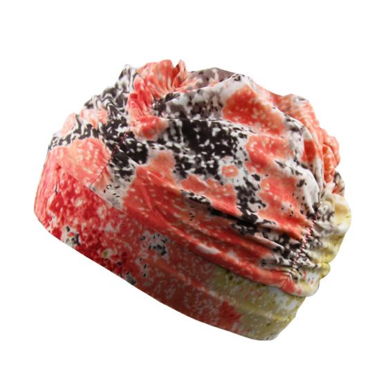 Cloth Swimming Pool Cap for Women, Breathable Colorful Ruffle Swim Cap, Elastic Ear Protection Short Long Hair Bathing Hat