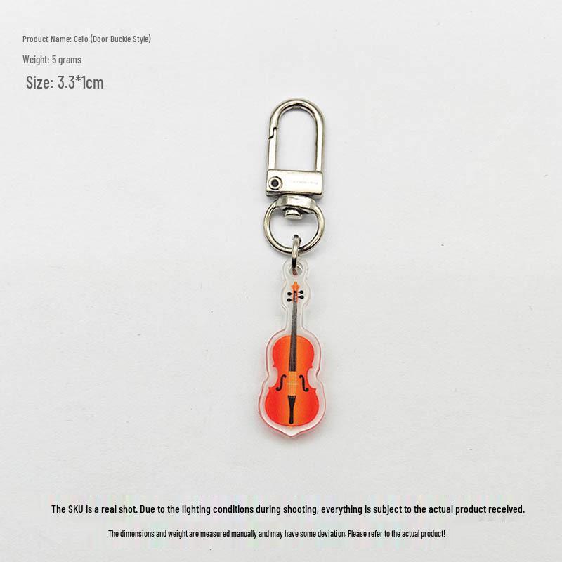Mini Musical Instrument Pendant Keychain – Creative Festival Gift Accessory