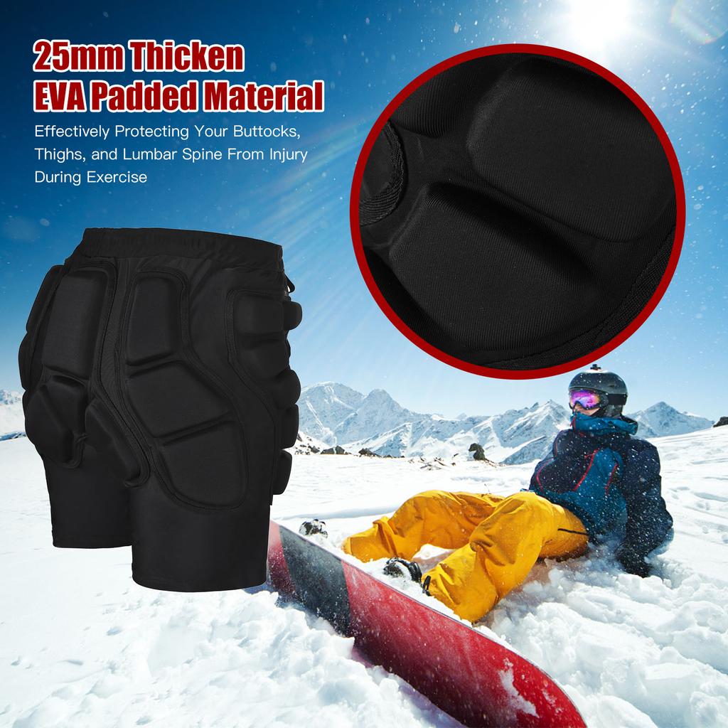 Gepolsterte Snowboard-Schutzshorts, gepolsterte Hüftprotektor-Shorts zum Skifahren und Skaten