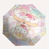 Little Twin Stars & Hello Kitty Automatic Opening and Closing Folding - A Good Choice for Gifts, Fashionable and Convenient Umbrella With Cute Cartoon