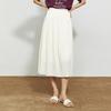 Women's Elegant Pleated A-line Midi Skirt