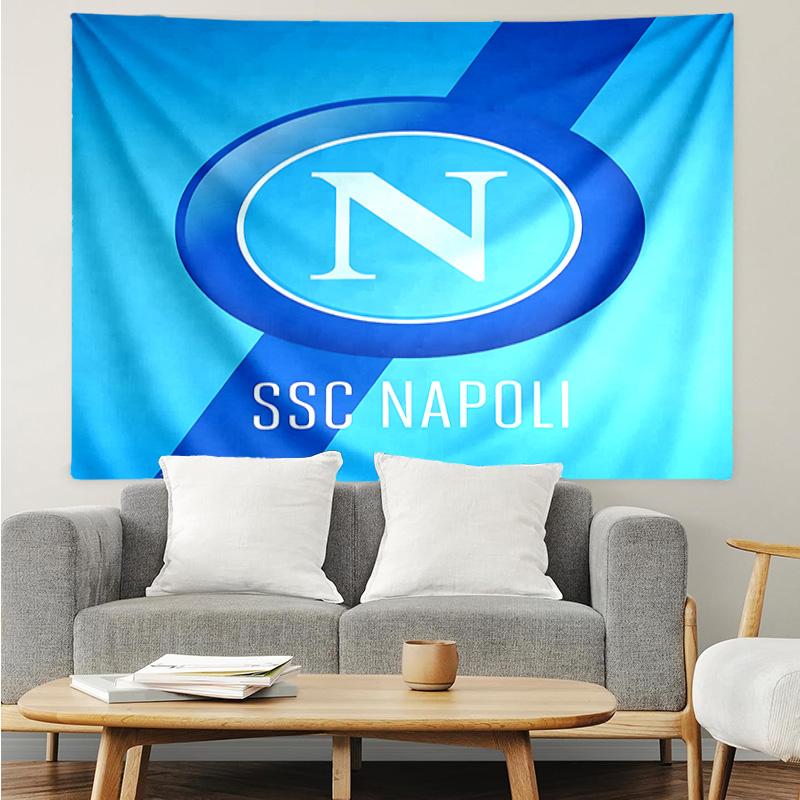NAPOLI LOGO Tapestry for Bedroom Aesthetic Classroom Tapestries Wall Hanging for Living Room Dorm Office,Ideal Creative Gift