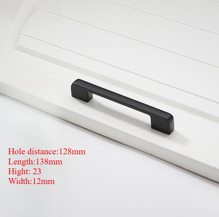 1/5pcs Black Cabinet Handles Solid Kitchen Cupboard Pulls Drawer Knobs Furniture Hardware Cabinet Pulls Cupboard Handles Knobs