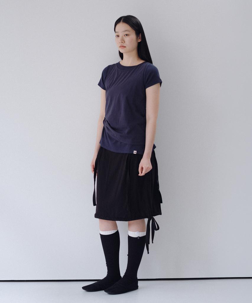 Ohesio Two-Way Layered T-Shirt, Navy