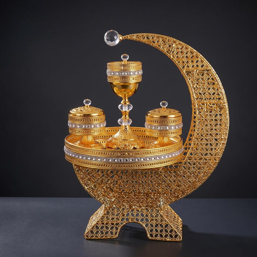 Metal Fragrance Burner Tabletop Decor Classical for Living Room, Entryway