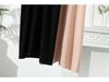Women's Short Sleeve Real Silk Dress - Loose Fit, Solid Color, Round Neck, Long Length