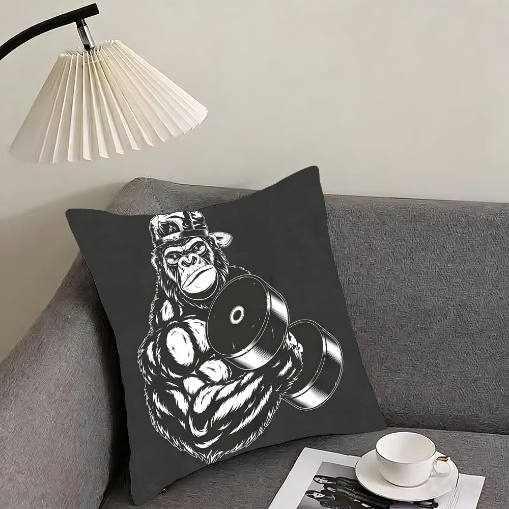 Gym Fitness Bodybuilding Workout Cushion Cover Pillowcase Ultra Soft Skin Friendly Fabric Cloud Like Comfort Concealed Zipper