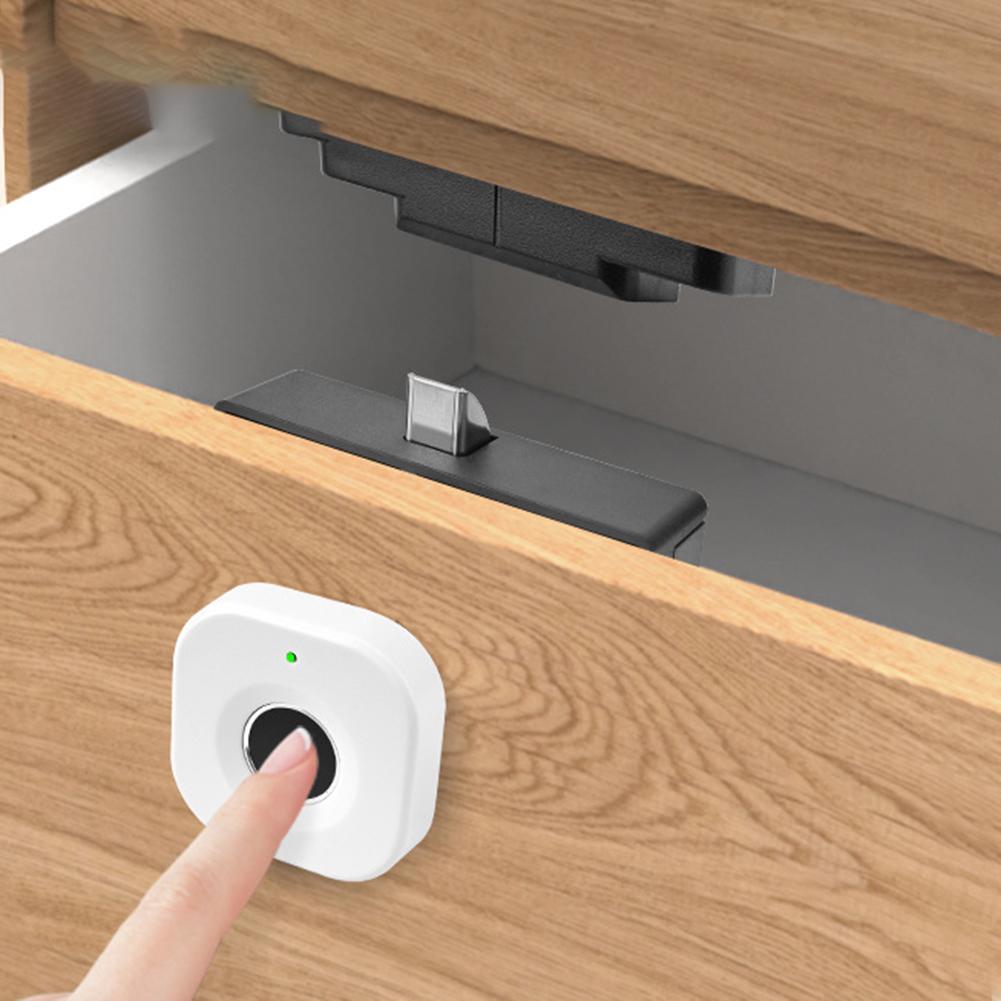 Drawer Fingerprint Lock Bedside Table Cabinet Lock Shoe Cabinet Wardrobe Smart Lock Bluet-ooth Handle-free Home Office