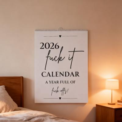 Yousheng 2026 Wall Calendar A Year of Unfiltered Badass Design Home Office Desk Calendar Functional Layout Calendar