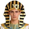 Mens Egyptian Pharaoh Hat Gold Egypt King Headpiece Snake Pharaoh Cosplay Halloween Party Costume Dress Up Themed Party