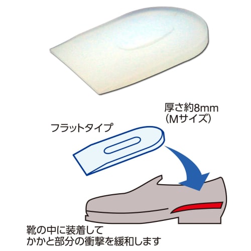 MOVI Silicone Heel Cushion, Medium (24-26cm), Milky White