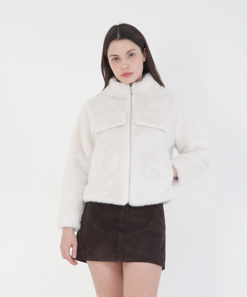 Colorz New York Crop Fur Jacket