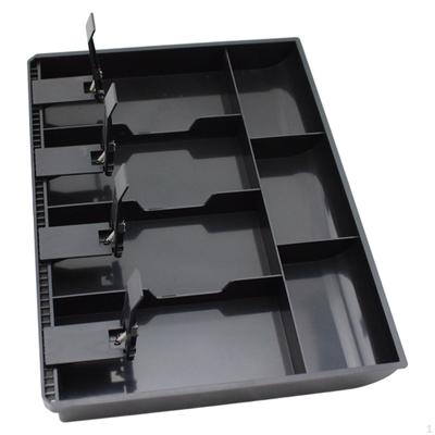4 Bill Slots Register Drawer Tray Classify Store Money Storage Box for Restaurants