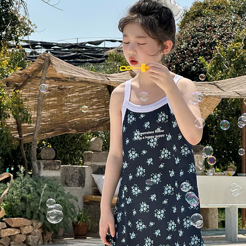 Girls' Cute Summer Sleeveless Nightgown Pajamas