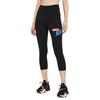 Nike Logo Print Training Three-Quarter Fitness Pants Women Bottoms Black CZ9203-011
