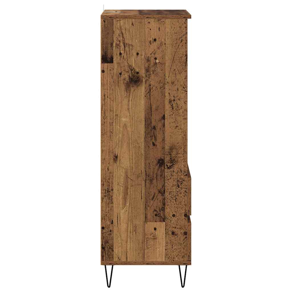Highboard with Drawers Reclaimed Wood Look 40 x 36 x 110 cm Engineered Wood