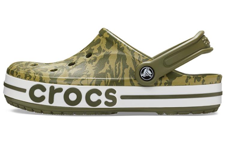 Crocs 4 Printing Camouflage Green Unisex Sandals 206232-354 37-38