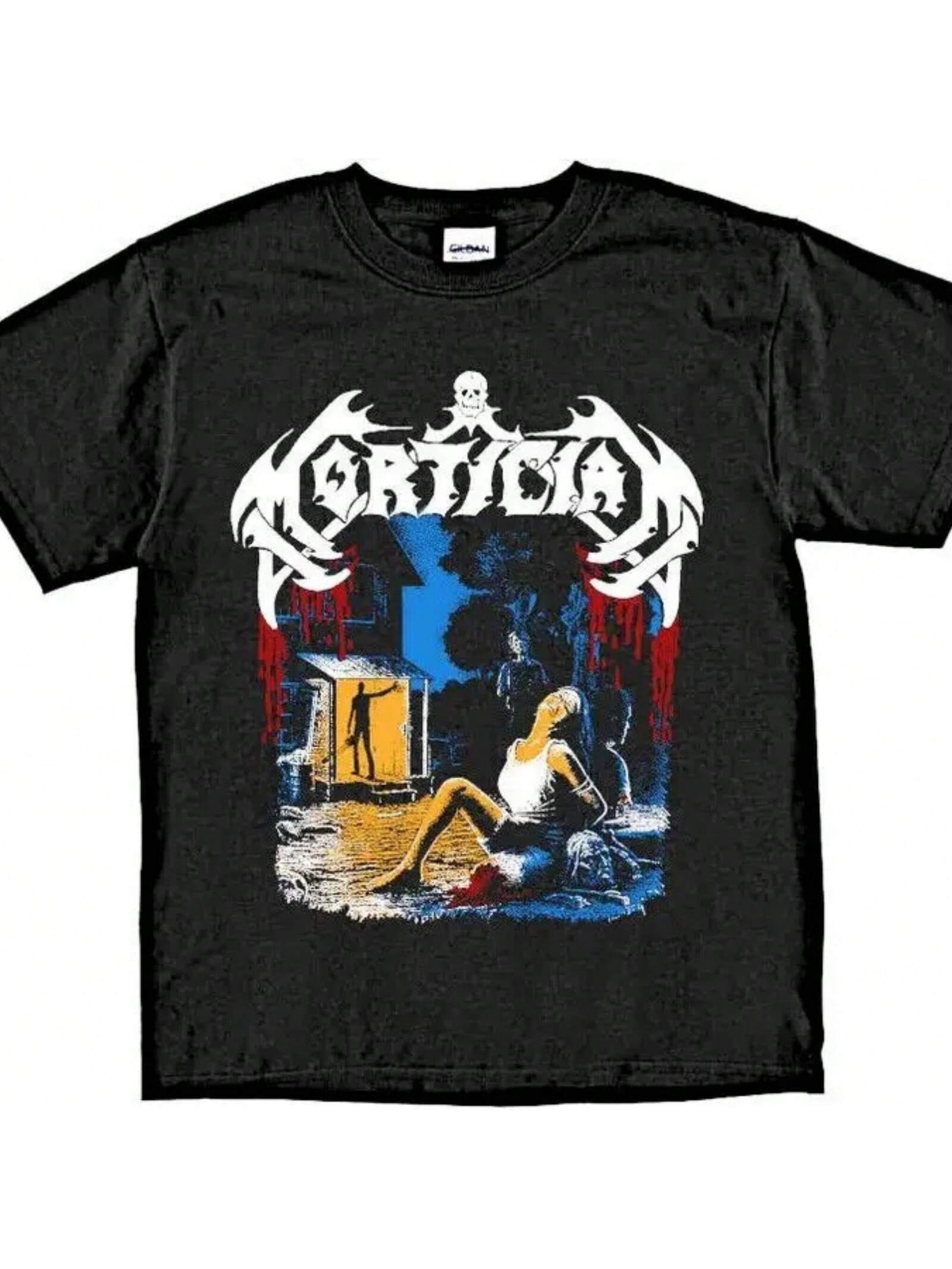 Mortician Chainsaw Dismembert T Shirt Death Metal Vintage Slam Devourt Y2K S разноцветный