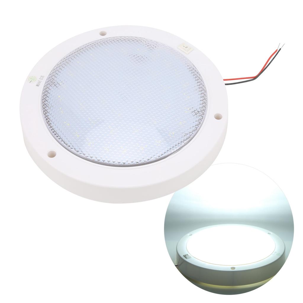 LED Panel Light with Switch Solar Energy System for Ship RV Kitchen Roof Cabinet 12V(Pure White (60006500K) )