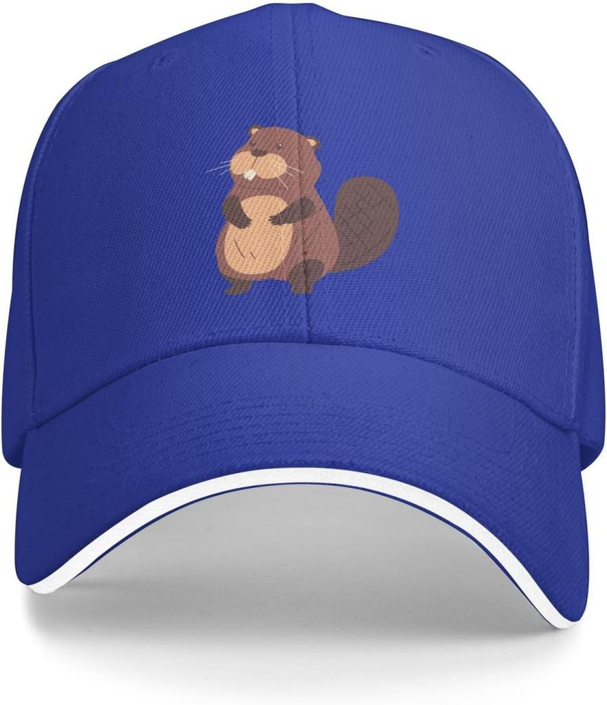 Cute Funny Beaver Graphic Baseball Cap Polyester Unisex Outdoor Adjustable Dad Hat