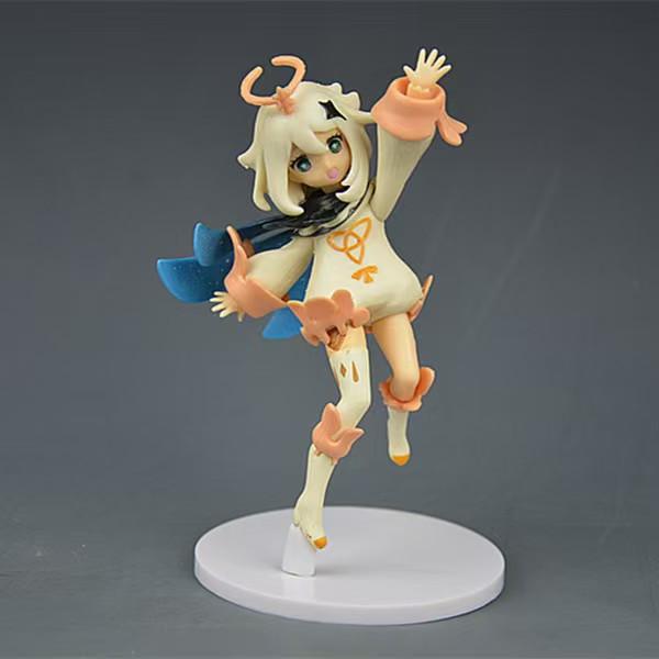 14cm Genshin Impact Hu Tao Paemon Anime Character Pvc Action Character Model Sculpture Handmade Desktop Decoration Children's