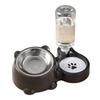 2 In 1 Pet Feeding Bowl Set Automatic Water Dispenser Anti-overflow Detachable for Small Dogs Cats Pet Grooming Shop Use