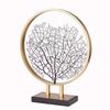 Metal Handicrafts Artificial Plants Tree Trunk Statue Branch Decorative Figurines Geometric Ring Home Decoration Accessories