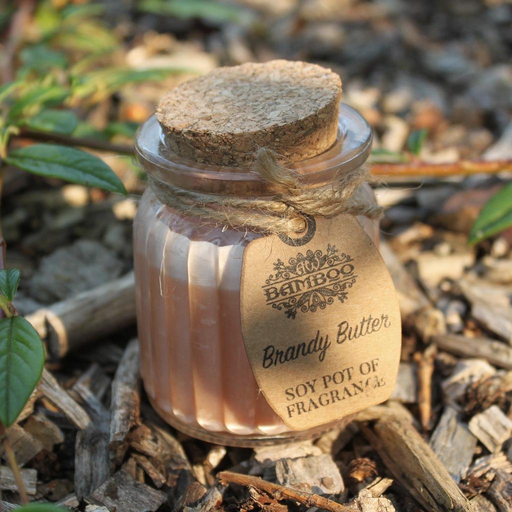 2x Soy Wax Jar Candles, Brandy Butter 2 Pack