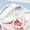 Wooden Bead Christmas Garland 7.41ft Long Festival Tree Decoration For Mantels Staircase Holiday Party Centerpieces