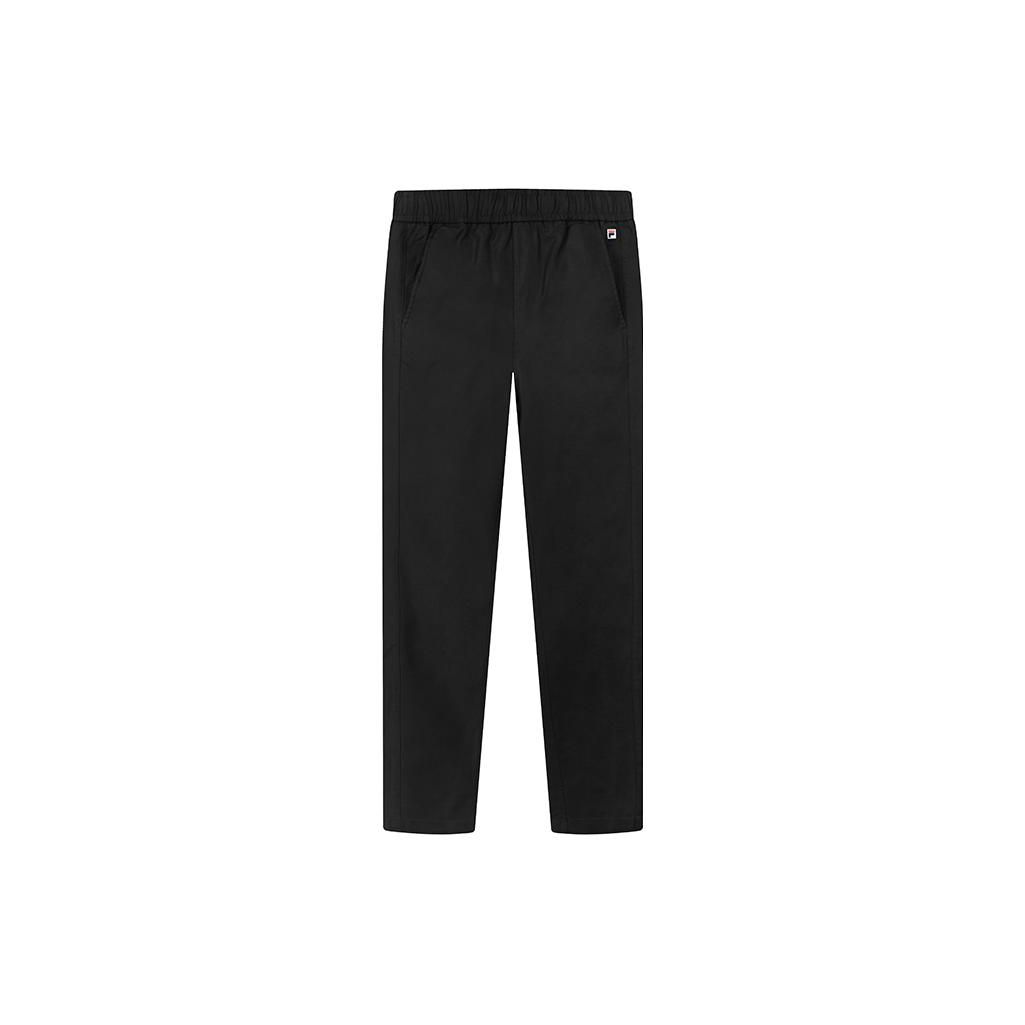 

FILA Solid Color Mid-Rise Tapered Casual Pants Men bottoms Black F11M018801F-BK L