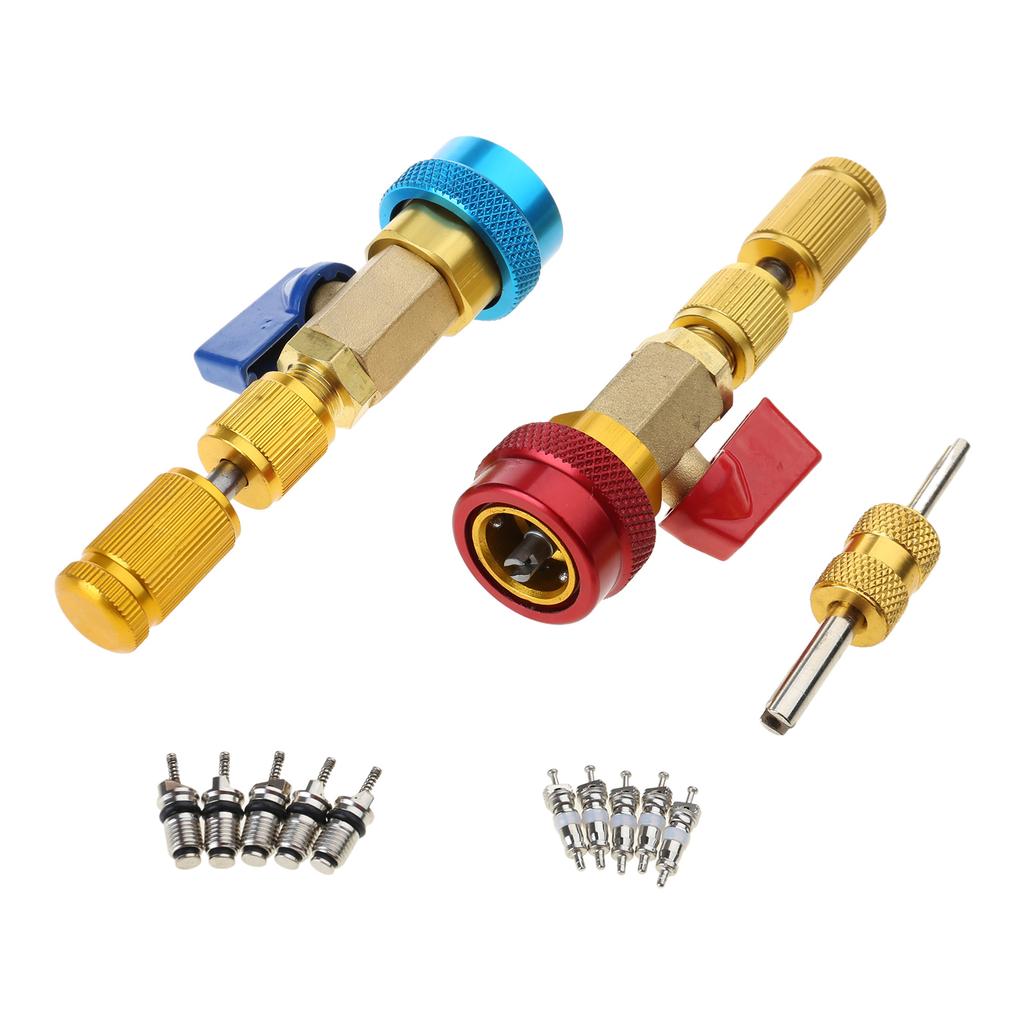 R134A Valves Core Remover Installer Tool Set Air Conditioning Valves Core Installation Tool Suitable for Air Conditioner