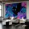 Black Cat Wall Tapestry Aesthetic Wall Hanging Printed Fabric Blanket Decorative Tapestries for Bedroom Living Room Home Decor