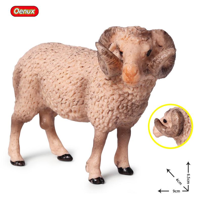 Oenux Farm Animals Simulation Cute Model Action Figure Alpaca Cow Horse Figurines Sheep Goat Miniature Educational Toy For Kid