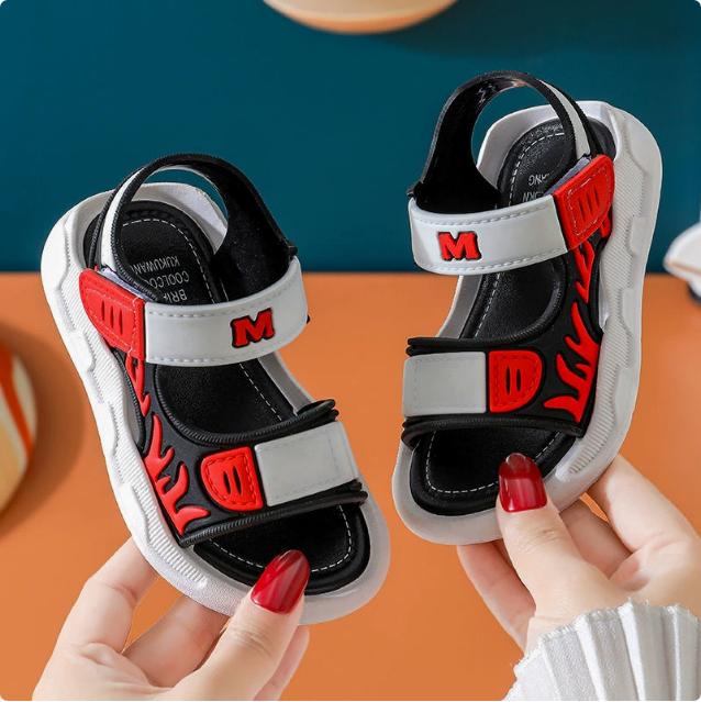 Boys Soft Sole Sandals 2025 Summer New Style Casual Beach Shoes Adjustable Strap Lightweight Breathable Toddler Kids Sandals
