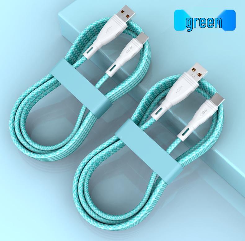 120W Super Fast Charging Type-C Cable for Huawei & Honor - 6A Flash Charge, Color Braided