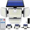 Garten Solar LED Leuchte mit Bewegungssensor und Dämmerungssensor Fernbedienung
