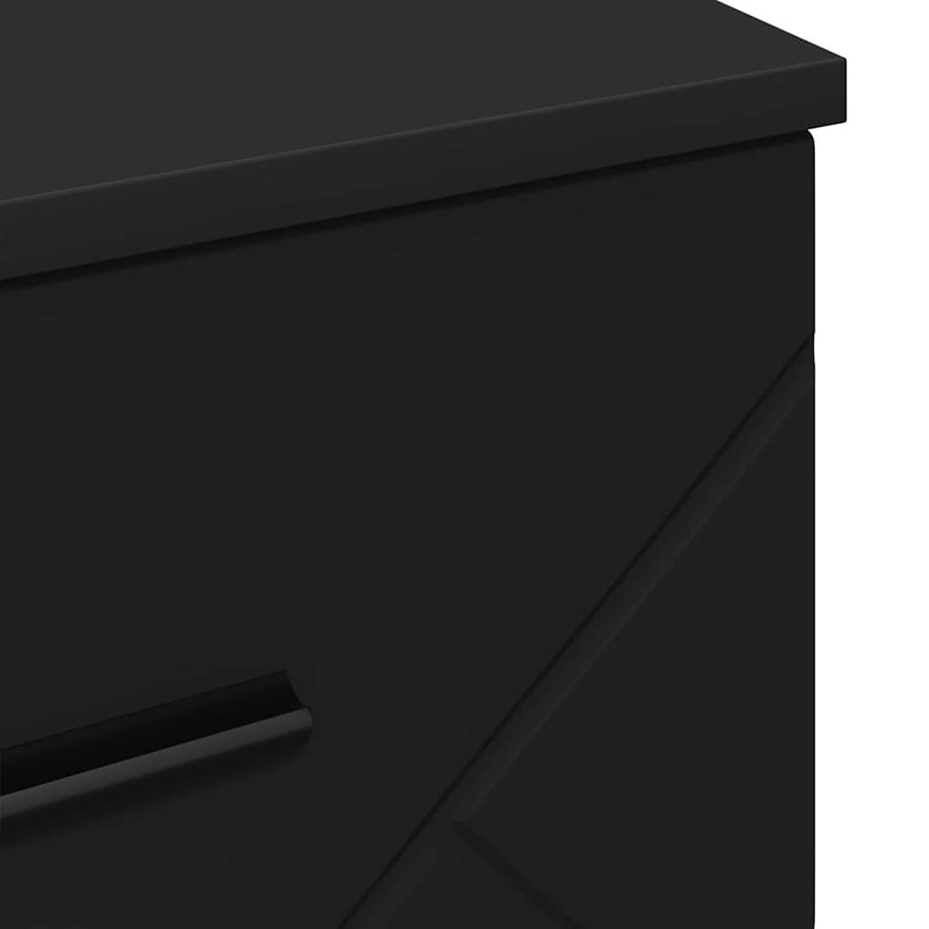 Nightstand with Drawers Black 38 x 38 x 66 cm Engineered Wood