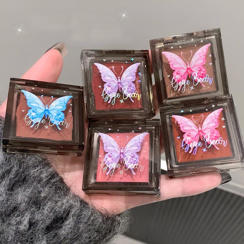 Single Color Slightly Drunk Blusher Natural and Delicate Rouge Paste Cosmetics Waterproof Long Lasting Attractive Makeup