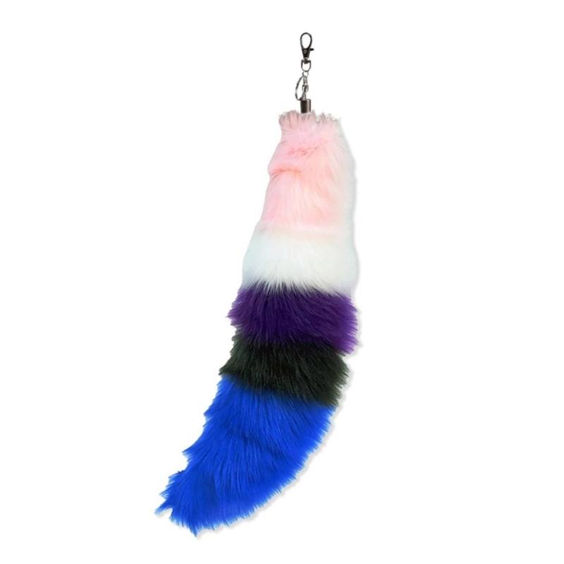 Faux Furs Foxes Tail Keychain Furs Foxes Tail Keyring Handbag Hangings Charms