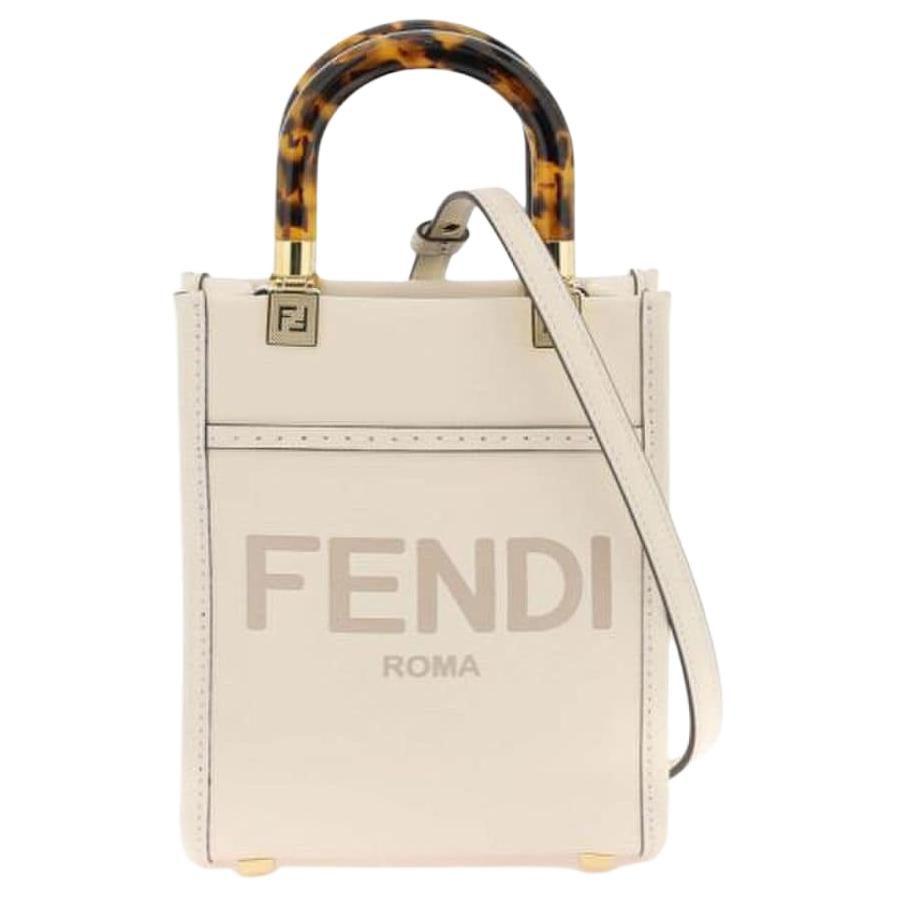 FENDI Sunshine Calfskin Tote Bag, Shopping