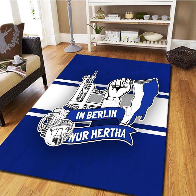 Hertha BSC Carpet Rug for Living Room Bedroom Home Sofa Decoration,Kids play Non-slip Floor Mat
