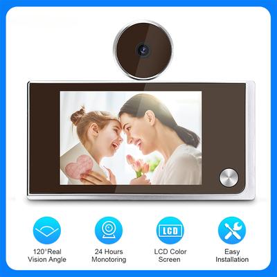 Doorbell Peephole Viewer Ψηφιακή κάμερα πόρτας 3,5 ιντσών 120° LCD 2 εκατομμύρια εικονοστοιχεία HD Cat Eye Door Bell Monitor