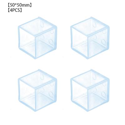 4pcs/set Table Foot Cap Rubber Chair Leg Protector Square Furniture Floor