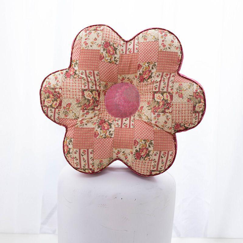 Korejský polštářek s květinami švestky: Celobavlníkový polštářek na zdřímnutí do kanceláře a ložnice