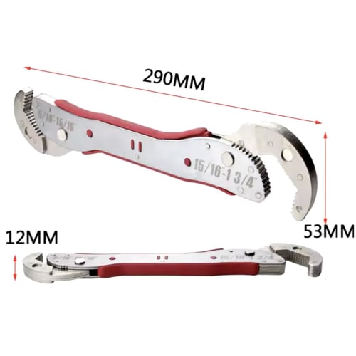 Deepa Ribusu Adjustable Wrench, Ratchet Wrench, Multi-Purpose Wrench with Ratchet, 9-45mm, Tool Spanner, Universal Hex Wrench, Ratchet Type, Repair Pa