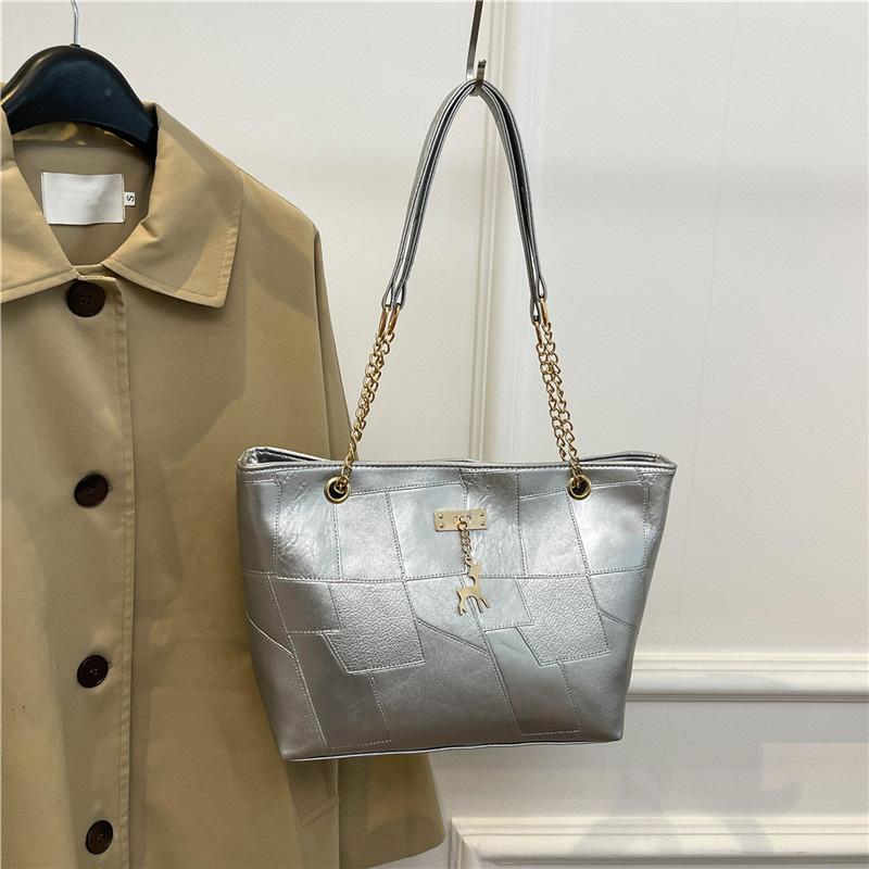 Fashion Versatile Women's Shoulder Bag For Commuter  Large Capacity Casual Tote Chain Strap Ladies Handbags Crossbody